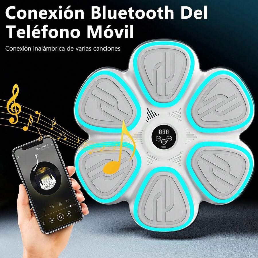 ¡RecomendadoMáquina de Boxeo Bluetooth con 10 Niveles de Velocidad (HAU + H01-H09), 9 Modos de Luces Intermitentes (P01-P09), Función de Conteo para Entrenamiento y Entretenimiento en Casa¡Top de Temporada