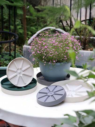 Breathable Flower Pot Tray, Round Root-Controlling Anti-Rot Pot Bottom Tray, Movable Water-Catching Tray