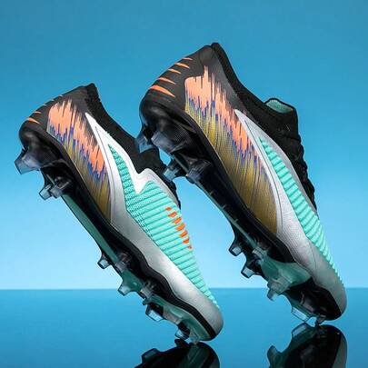 1 Pair New Seamless Men's Soccer Shoes, School Recommended Match Training Low-Top Long Studs, Wear-Resistant Anti-Slip Grip, Unisex Adult