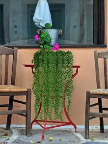 4/2/1pc Artificial Chlorophyll-Like Succulent Plants, Faux Pearl String Hanging Greenery, Branched String Of Pearls Hanging Plant, Faux Pearl String Succulent Vine Wall Decor, Suitable For Living Room, Office, Home Garden, Indoor/Outdoor, Kitchen, Bedroom Decoration - Multicolor - View 9