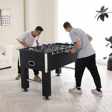Foosball Table, 55 Inch Standard Size Foosball Table, Indoor Full Size Foosball Table For Home, Family, And Game Room, Soccer With Foosball Table Set, Includes 4 Balls And 4 Cup Holders - Black - View 9