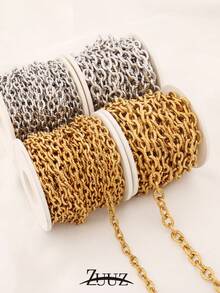 1米不锈钢宽手工链 DIY O形十字链，适用于项链、手链等手工饰品制作配件 - 鏈條 - 查看 6