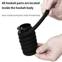 Portable Mini Hookah Kit With Silicone Tube And Fittings - Modern Travel Hookah Kit - one-size - View 2