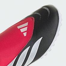 Adidas 幼儿男童 PREDATOR CLUB VEL TF J 足球鞋，低帮 KI8867 - 黑與白 - 查看 8