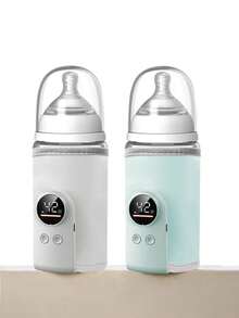便携式暖奶器，USB接口电动暖奶器，350毫升带灯暖奶器，适用于家庭、汽车和儿童保育场所 - 彩色 - 查看 2