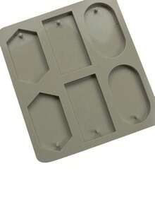 Molde de silicona de 6 cavidades para hacer jabón artesanal, molde hexagonal para aromaterapi, cera, yeso, epoxi y manualidades DIY - Verde militar - Ver 3