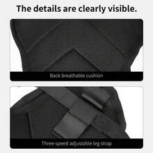 TOSUOD Bicycle Motorcycle Riding Leg Bag, Expandable Multi-Function Storage Pack, Unisex Chest Bag - Black - View 5