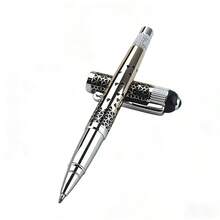 Metal Luxury Ballpoint Pen With Blue-Green Pattern, Silver/Gold Clip, Business Office Writing Pen, Unisex Gift - 1350P Green Ballpoint Pen - View 13