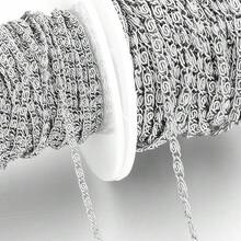 10米/卷/包不锈钢圆形十字O型链，项链，手链链，DIY珠宝配件 - 十字鏈條 - 查看 8