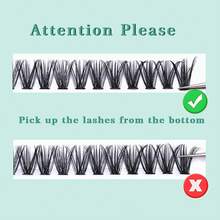 JOSIEZOEY Lash Clusters 40D+50D Individual Lashes 280pcs 0.07D 9-16mm Lash Extensions Cluster Lashes Thin Band Natural Cluster Eyelashes DIY Eyelashes Extension At Home(0.07D-9-16MM-Thin Band-Natutal) - 4+5D - 查看 5