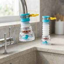 Plastic Faucet Aerator With Water Purifier - No Electricity Needed - Retractable Kitchen Sink Water Saver Accessory - A - View 3