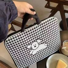 1pc Checkered Cute Cartoon Laptop Sleeve Bag, Fits 11/13 Inch Laptops, With Inner Lining, Essential For Back To School Season - Computer Handbag - View 18