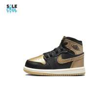 Nike TD Toddler Air Jordan 1 AJ1 Retro High Black Metallic Gold Shoes FD1413-071 - Nhiều màu - Xem 1