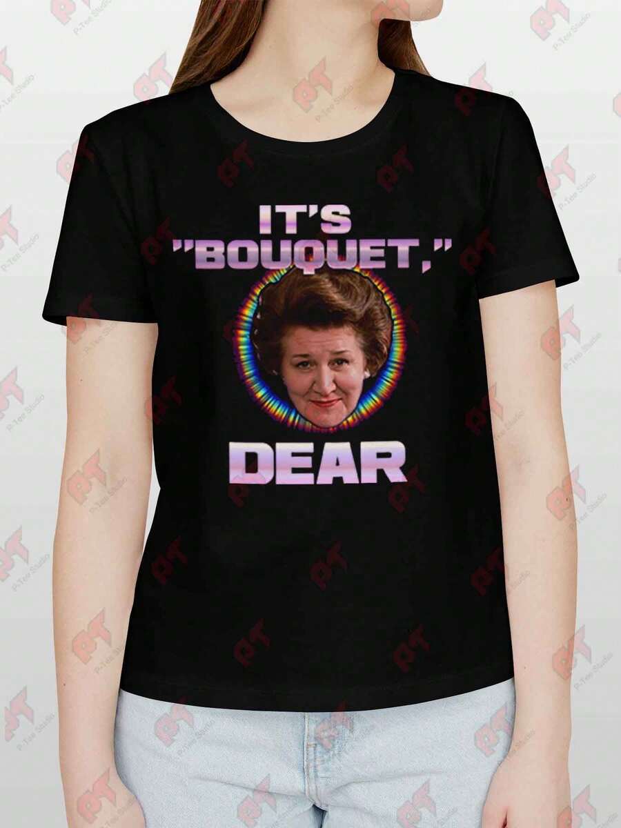 Keeping Up Appearances Hyacinth Bucket Comedy T-Shirt - Black - View 1