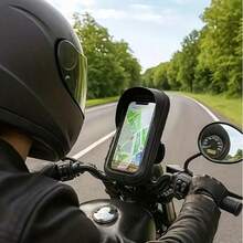 1pc IPX6 Waterproof Motorcycle Phone Bag With Sun Visor, Universal Touchscreen Handlebar Phone Holder, 360° Rotatable Shock-Absorbing Phone Stand Suitable For 4.7-7.2 Inch Phones, Rain/Dust-Proof Motorcycle Bicycle Electric Bike Riding Outdoor Travel Commute Accessory - Multicolor - View 3