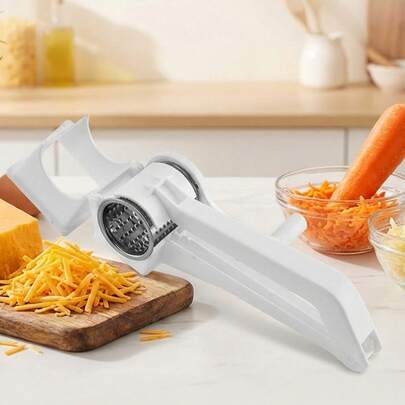1PC Mini Stainless Steel Cheese Grater Hand Crank Rotary Plastic Handle For Kitchen Cooking