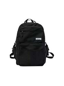 Large Capacity Backpack For Students & Men, School/College Laptop Bag, New Style Travel Backpack For Commute, School Supplies, School Backpack, School Bag, Backpack For School, Back To School Backpack, School Bookbag, Big Backpack, Backpack School, Back To School Bags, Laptop Compartment, Lightweight, Boys And Men, Perfect For Back To School, First Day Of School, Middle School, High School - Black - View 6