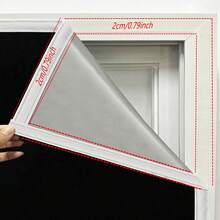 1pc Magic Tape Blackout Curtain, 2026 New Thermal Insulation Sunscreen Fabric, No Drilling Required Self-Adhesive Window Shade, Suitable For Bedroom, Living Room, Kitchen And Multi-Function Blackout Cloth - White - View 6