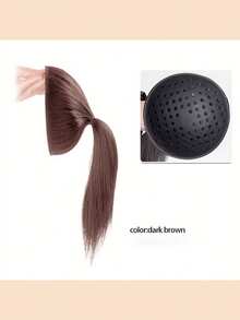 12 Inch Pomelo Peel High Crown Flat Top Wig Bun, Hair Volumizing Topper Ponytail - Multicolor - View 11