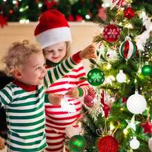 Set de 44 Esferas Navideñas Plásticas Tipo Cristal con Acabados Artesanales - multi - Ver 3