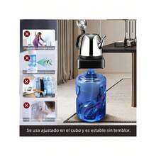 Dispensador de Agua Eléctrico Recargable, Bomba de Agua Automática,portátil, dispensador de agua portátil recargable por USB-C para uso doméstico - Negro - Ver 3