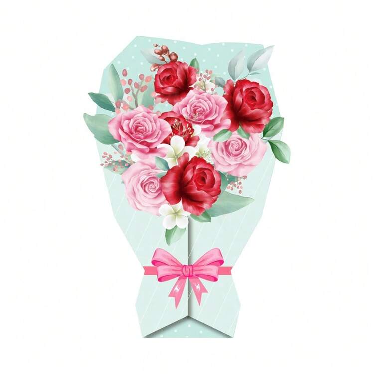 创意康乃馨感谢鲜花明信片 精致美丽的贺卡 花卉生日贺卡 教师节生日礼物 - 彩色 - 查看 10