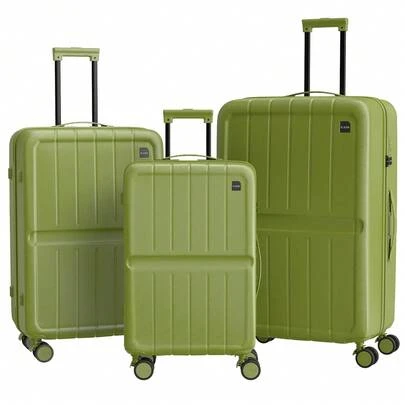 YSTYLE This Set Of Four Suitcases Is Available In A Variety Of Colors, Is Made Of ABS Material, And Features Combination Locks And Quiet Multidirectional Wheels. Ideal For Business Trips, Carry-On Luggage, And Travel.