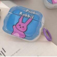 Purple & Pink Rabbit Silicone Protective Case Compatible With Apple Wireless Charging Case, Anti-Scratch And Anti-Drop - Clear - View 9