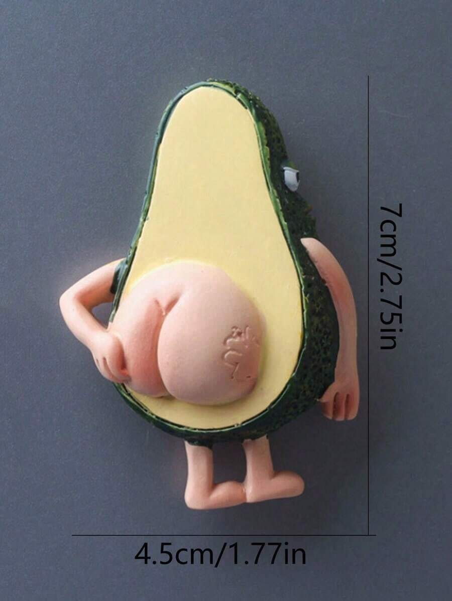 1pc Cute Creative Funny 3D Magnetic Cartoon Magnet For Fridge, Banana & Avocado Shaped Best - 均碼 - 查看 1