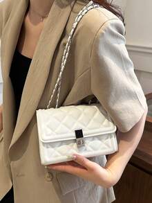 New Stylish Simple Plaid Patchwork Handbag Tote Shoulder Crossbody Bag For Women,Fall Winter Crossbody Bag Small Vintage Plaid Pattern Purse With Top Handle & Adjustable Strap, Mini Phone Bag For Essentials, Black And Brown Tartan Handbag,[US Local Warehouse] Secret Santa Gifts For Women,Travel Essentials,School Supplies,The Best Gift Choice, Birthday Gift, Valentine's Day - 彩色 - 查看 4