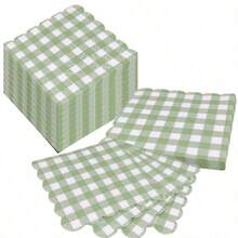 25pcs/50pcs/75pcs/Set Soft Square Spring Plaid Napkins, 2-Ply, 24cm*24cm Opened, Suitable For: Wedding, Tea Party, Birthday Party Decoration, Party Decoration, Party Supplies, Holiday Decoration, Holiday Supplies - Multicolor - View 6