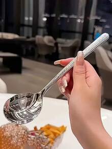 Bộ 15 thìa thép không gỉ dập nổi, loại 410 chống gỉ, thích hợp dùng cho món tráng miệng, súp, salad, an toàn khi rửa bằng máy rửa chén, dùng trong gia đình, nhà bếp, nhà hàng, tiệc trà chiều. - Nhiều màu - Xem 7