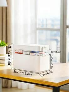 1/2/3/4/5layers Medicine Organizer - Portable Medicine Cabinet With Leather Handle, Empty First Aid Kit For Home Organization Must, School, Dormitory, Travel, RV, Dorm, Ideal Elderly Gift - 白色 - 查看 10