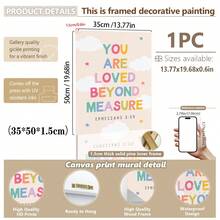 Tranh treo tường bằng vải canvas "Bạn được yêu thương vô cùng" với câu Kinh Thánh dành cho trẻ em, thích hợp trang trí phòng trẻ em, phòng ngủ trẻ sơ sinh, phòng chơi, phòng ngủ bé trai, phòng ngủ bé gái - Có khung. - Nhiều màu - Xem 12