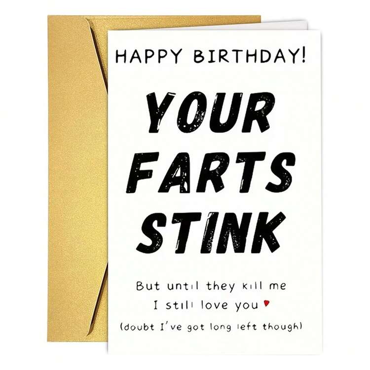 1Pc Fun Birthday Cards, Suitable For Boyfriends, Husbands, Girlfriends, Wives, And Fiancé , Birthday Cards For Him Or Her, Humorous Birthday Cards With Envelopes, Gifts For Women And Men - Multicolor - View 8