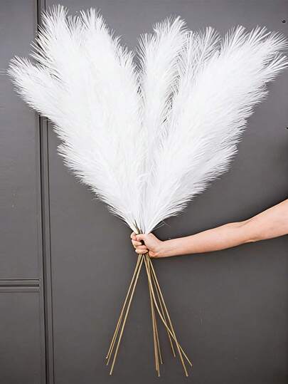 1/2/4pcs 39in Faux Pampas Grass Artificial Reeds,Large Tall Fluffy Artificial Fake Flower,Bulrush Reed Grass Artificial Plants,Artificial Flowers,Boho Decor,For Wedding Party Decoration, Home Living Room Bedroom Decor, Vase Arrangement, DIY Photoshoot Props Gifts Birthday Graduation,Spring Decorations, Mother's Day Gifts, Easter Decorations
