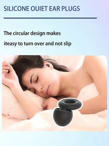 6只可重复使用的硅胶耳塞,适用于睡眠和游泳,降噪35分贝,包含2对,适合打鼾、学习、音乐会和听力保护。 - 彩色 - 查看 4