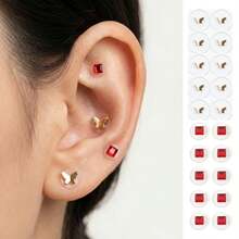 Bolas de acupresión para la oreja, terapia de acupuntura auricular, ayuda a relajar el Body y la mente, alivia el estrés, fácil de usar. - Multicolor - Ver 7