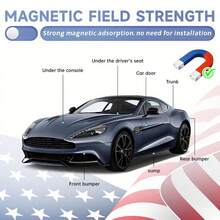 C21 0.8 Inch!Hidden Mini GPS Tracker For Vehicles Portable Real Time Magnetic Tracking Device Car Full Global Coverage Location Kids Dogs Trucks Person No Subscription Required Monthly Fee (Mini Size ﻿) - Black - View 2