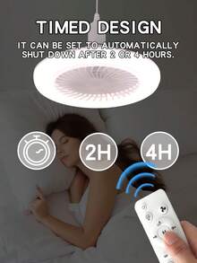 30W Dimmable LED Ceiling Fan Light With Remote Control, Modern Flush Mount Bedroom Fan, 3000K-6500K Adjustable Lighting, Quiet DC Motor, 3 Wind Speeds, Timer, Wall Mountable - No Battery Required - one-size - View 3