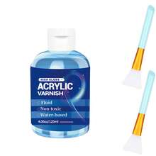 120毫升丙烯酸清漆 4.06盎司/高光和哑光效果，透明，流动性，水性，艺术和工艺品密封剂 - XF-096 - 查看 8