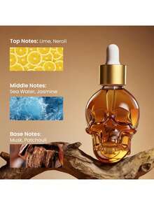 زجاجة واحدة 30مل رذاذ عطر زهري وفاكهي، زيت عطري بتصميم جمجمة كريستالية، رذاذ منعش للأقمشة، عطر طويل الأمد، مناسب للملابس والحمام والغرفة والخزانة والصالة المعيشية والسيارة، مناسب كهدية عيد ميلاد أو تخرج - متعدد الألوان - مشاهدة 5