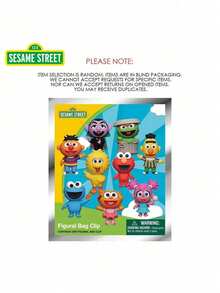 Monogram Sesame Street 1个芝麻街官方授权3D迷你人偶钥匙扣/包夹/背包挂件，随机一款，包含艾比、卡达比、伯特、大鸟、甜饼怪、冯伯爵、艾尔莫、厄尼、奥斯卡、佐伊、史纳菲、格罗弗等角色，惊喜生日派对礼物，送给朋友、粉丝、收藏家。 - 彩色 - 查看 5