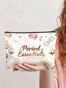 Túi đựng đồ vệ sinh in hình dùng trong kỳ kinh nguyệt, túi đựng đồ dùng cá nhân đa năng khi đi du lịch, túi đựng đồ tự thiết kế, quà tặng vệ sinh phụ nữ, thiết kế in một mặt phù hợp để sử dụng hàng ngày và du lịch. Túi đựng đồ trang điểm, túi đựng đồ vệ sinh cá nhân, túi đựng đồ chăm sóc da, túi đựng đồ dùng du lịch, đồ dùng cần thiết cho kỳ nghỉ của phụ nữ, túi du lịch cho phụ nữ, túi xách tay dung tích lớn. - Nhiều màu - Xem 4