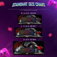 XXL Gaming Mouse Pad, Fantasy Dragon Emerging From Open Book, Fiery Monster And Castle Art, Extended Non-Slip Rubber Base Suitable For Gamers - A - View 5