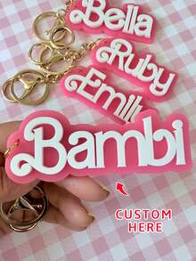 1PC Back-To School Colored Acrylic Name Custom, 3D Three-Dimensional Creative Design, Acrylic Keychains, Personalized Name Tag, Personalized Nameplate, Lunchbox Name Tags, Luggage Tags, Children's Bag Name Tags, Backpack Name Tags - Multicolor - View 6
