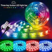 LED Light Strip Of RGB 5050 LED With Lights, 3-Key Remote Control 5V USB LED With Flexible Strip Diode Strip, Used For TV Backlight Room Decoration, Night Light - 多色光 - 查看 6