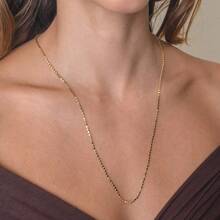 Diamond Necklace With 18k Gold Plating - Amarillo Oro - Ver 1