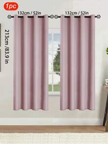 1 pieza Cortina opaca ligera con revestimiento negro aislante, adecuada para sala de estar, dormitorio, cocina, baño, decoración del hogar, decoración de habitación, cortina opaca delgada - Rosa - Ver 14
