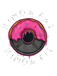 Summer t Shirts NeW! Gym Workout Kinda Fat Kinda Fit Funny Doughnut Gift T-Shirt - MaDe iN uSa - Preto - Ver 3